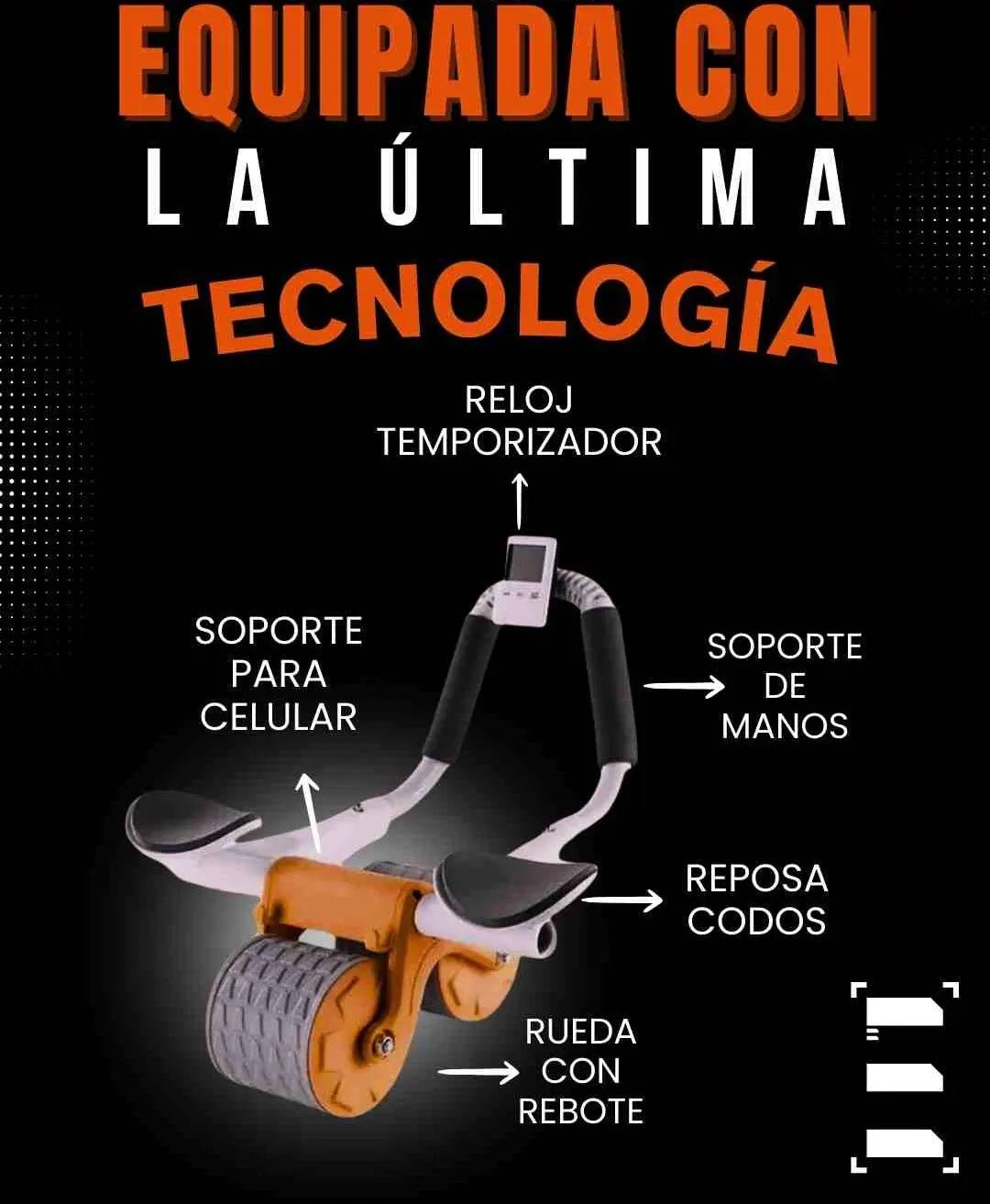 🔴 Tonific® Rueda abdominal ➕ Cronómetro ➕ Soporte para celular ➕Ebook Reto 30 dias 🎁-35% OFF